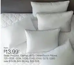 JC Penney Sealy ProCool, EternaLoft Or DreamTouch Pillows offer
