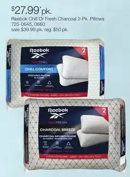 JC Penney Reebok Chill Or Fresh Charcoal 2-Pk. Pillows offer