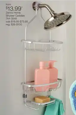 JC Penney Zenna Home Shower Caddies offer