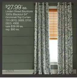JC Penney Linden Street Bayshore 100% Blackout 84 Grommet-Top Curtain offer