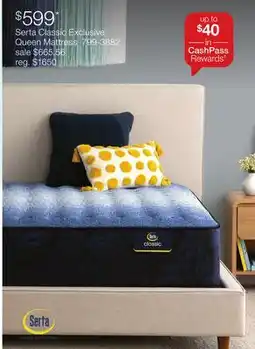 JC Penney Serta Classic Exclusive Queen Mattress offer