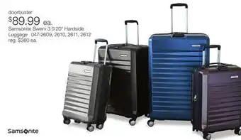 JC Penney Samsonite Swerv 3.0 20 Hardside Luggage offer