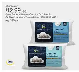 JC Penney Serta Perfect Sleeper Cool Ice Soft/Medium Or Firm Standard/Queen Pillow offer