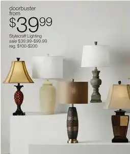 JC Penney Stylecraft Lighting offer