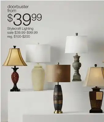 JC Penney Stylecraft Lighting offer