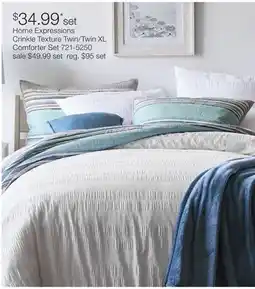 JC Penney Home Expressions Crinkle Texture Twin/Twin XL Comforter Set offer