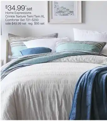 JC Penney Home Expressions Crinkle Texture Twin/Twin XL Comforter Set offer