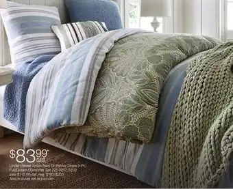 JC Penney Linden Street Arden Fern Or Parker Stripe 3-Pc. Full/Queen Comforter Set offer