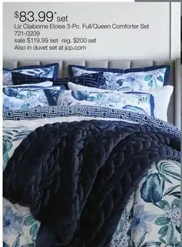 JC Penney Liz Claiborne Eloise 3-pc. Full/Queen Comforter Set offer