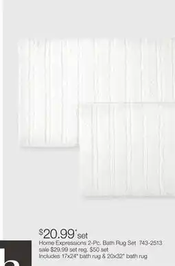 JC Penney Home Expressions 2-Pc. Bath Rug Set offer