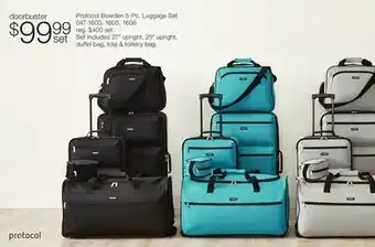 JC Penney Protocol Bowden 5-pc. luggage set offer