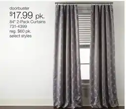 JC Penney 84 2-Pack Curtains offer