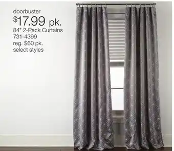 JC Penney 84 2-Pack Curtains offer