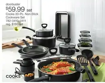 JC Penney Cooks 30-Pc. Non-Stick Cookware Set offer