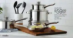 JC Penney Cooks 13-Pc. Stainless Steel Cookware Set offer