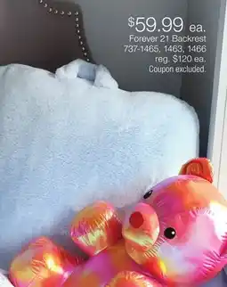 JC Penney Forever 21 Backrest offer