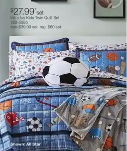 JC Penney Ink + Ivy Kids Twin Quilt Set offer