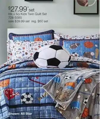 JC Penney Ink + Ivy Kids Twin Quilt Set offer