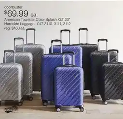JC Penney American Tourister Color Splash XLT 20 Hardside Luggage offer