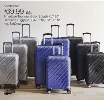 JC Penney American Tourister Color Splash XLT 20 Hardside Luggage offer