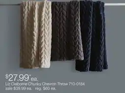 JC Penney Liz Claiborne Chunky Chevron Throw offer