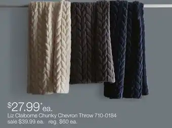 JC Penney Liz Claiborne Chunky Chevron Throw offer