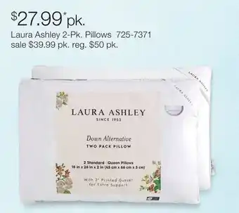 JC Penney Laura Ashley 2-Pk. Pillows offer