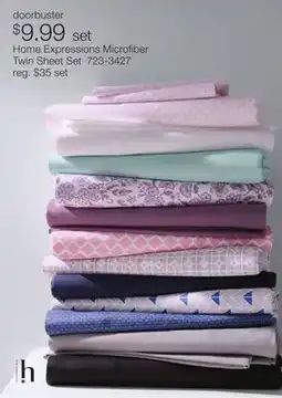 JC Penney Home Expressions Microfiber Twin Sheet Set offer