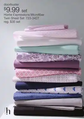 JC Penney Home Expressions Microfiber Twin Sheet Set offer