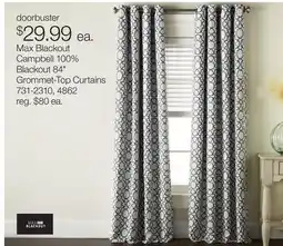 JC Penney Max Blackout Campbell 100% Blackout 84 Grommet-Top Curtains offer