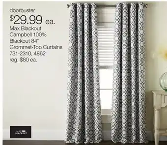 JC Penney Max Blackout Campbell 100% Blackout 84 Grommet-Top Curtains offer