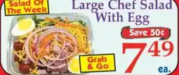 Market Basket Large Chef Salad The Week With Egg offer