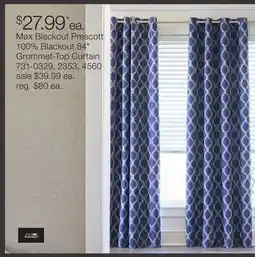 JC Penney Max Blackout Prescott 100% Blackout 84 Grommet-Top Curtain offer
