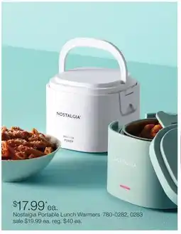 JC Penney Nostalgia Portable Lunch Warmers offer