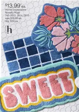 JC Penney Home Expressions Novelty Rugs offer