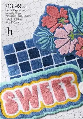 JC Penney Home Expressions Novelty Rugs offer