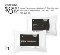JC Penney Home Expressions Medium Or Firm Density Standard/Queen Pillow offer