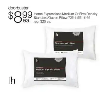 JC Penney Home Expressions Medium Or Firm Density Standard/Queen Pillow offer