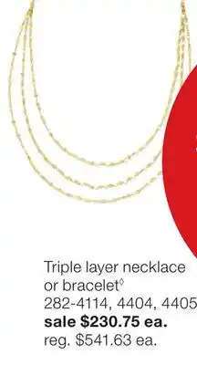 JC Penney Triple layer necklace or bracelet◊ offer