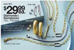 JC Penney 1/20 to 1/10 ct. t.w. natural or lab-grown diamond or lab-created gemstones§ offer