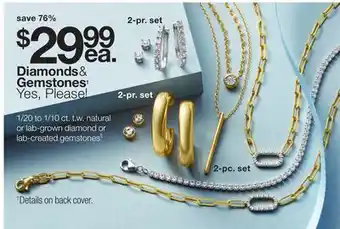 JC Penney 1/20 to 1/10 ct. t.w. natural or lab-grown diamond or lab-created gemstones§ offer