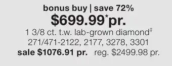JC Penney 1 3/8 ct. t.w. lab-grown diamond‡ offer