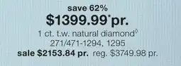 JC Penney 1 ct. t.w. natural diamond◊ offer