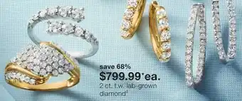 JC Penney 2 ct. t.w. lab-grown diamond‡ offer