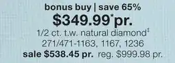 JC Penney 1/2 ct. t.w. natural diamond‡ offer