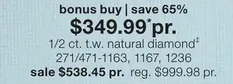JC Penney 1/2 ct. t.w. natural diamond‡ offer