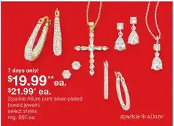 JC Penney Sparkle Allure pure silver-plated boxed jewelry offer