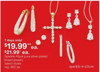 JC Penney Sparkle Allure pure silver-plated boxed jewelry offer