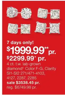 JC Penney t. w. lab-grown diamond◊ offer