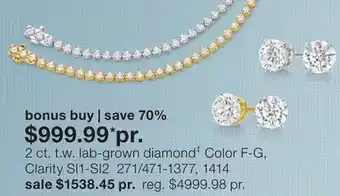 JC Penney stud earrings offer